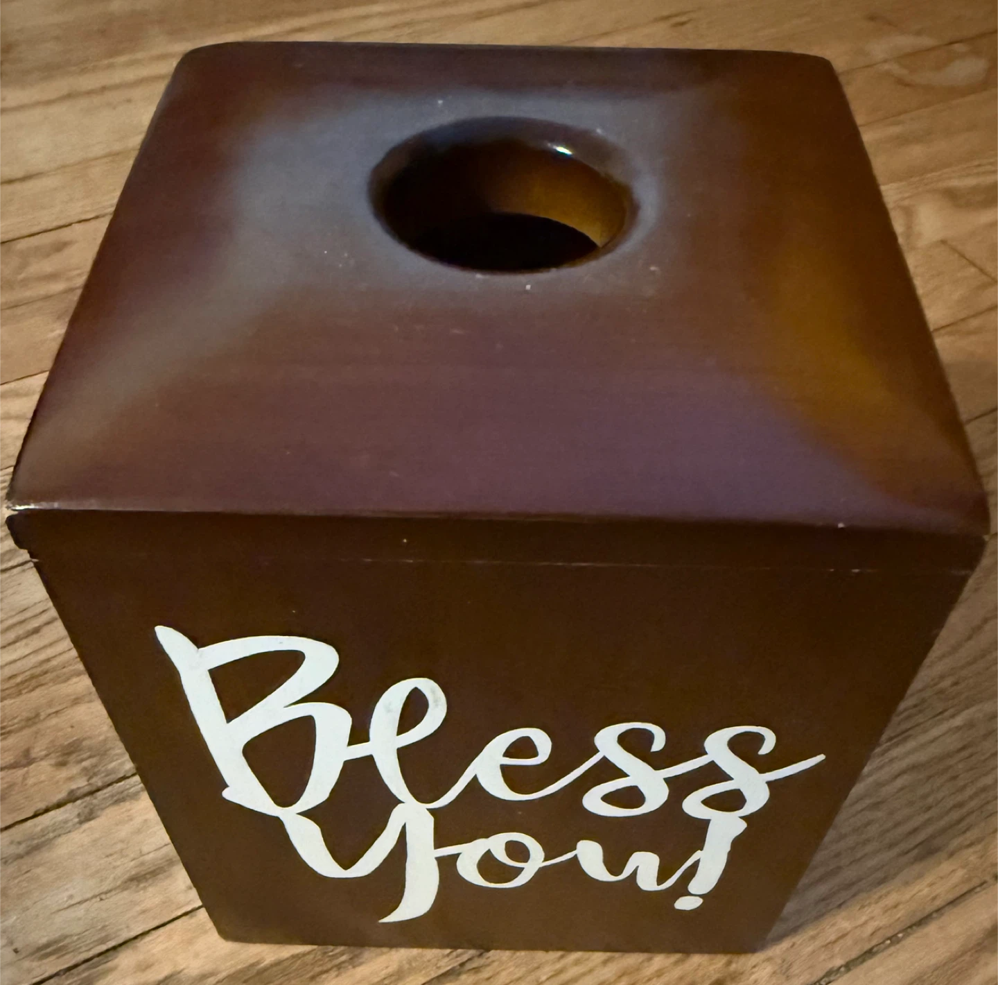 Decorative Tissue Box Cover - Brown