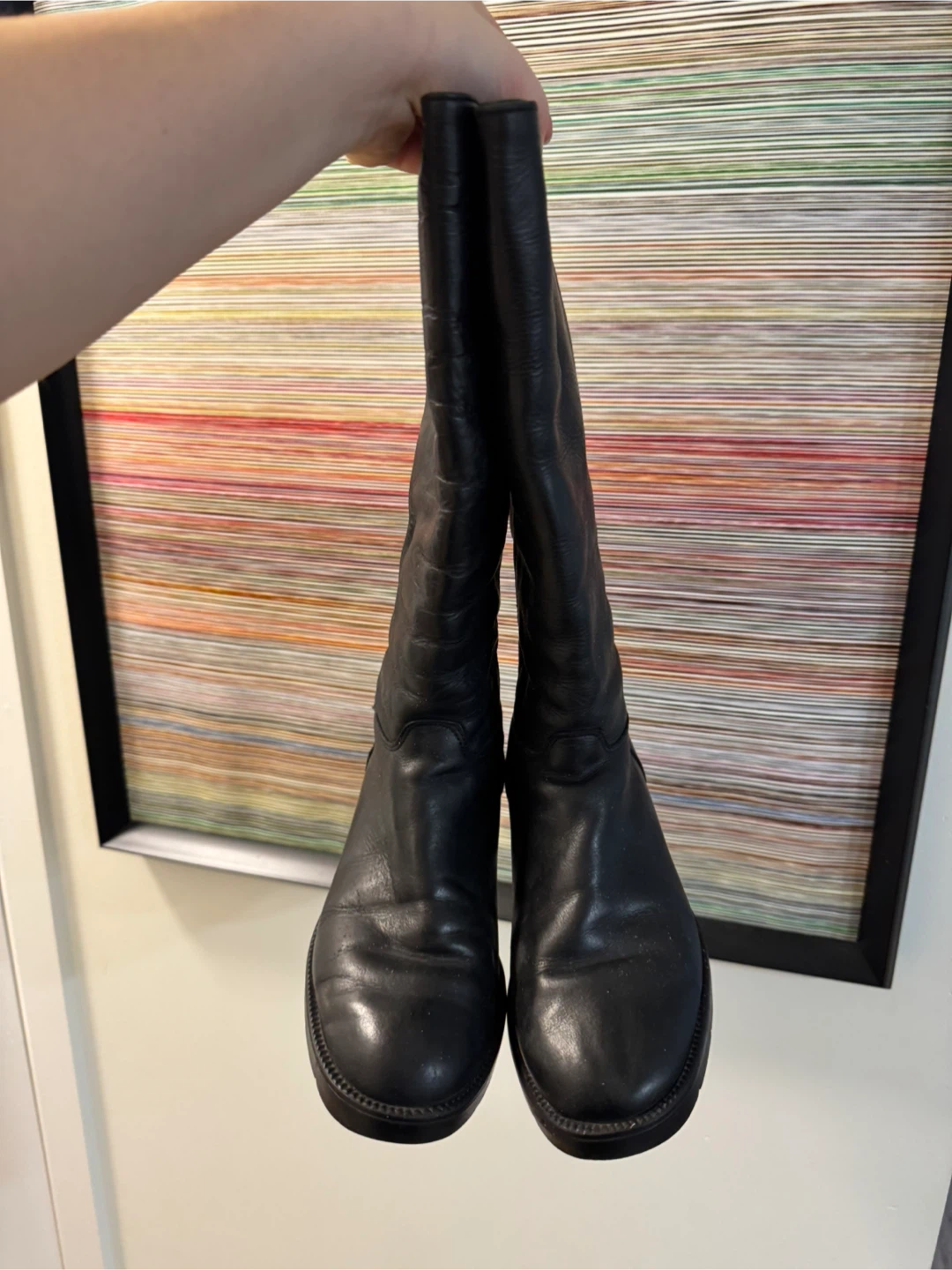 black leather boots - photo 4