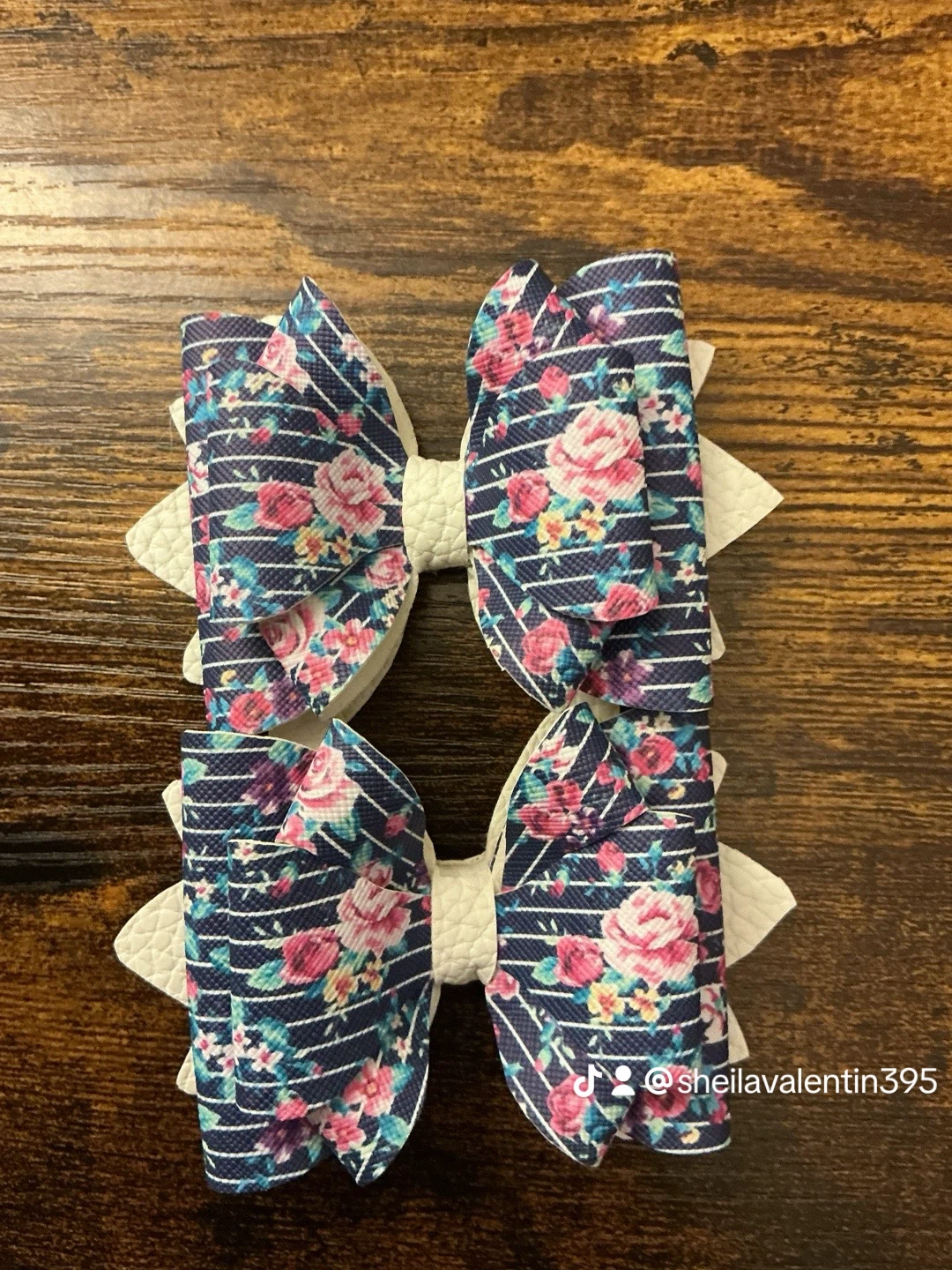 Floral Hair Bows - Set of 2