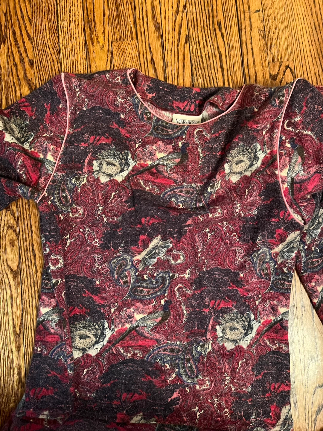 Mary Rose Paisley Print Long Sleeve Top and Skirt Set - photo 4