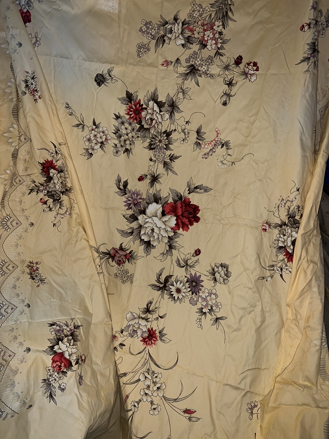 New-Floral Pattern Bed Spreadsheet-Queen Size