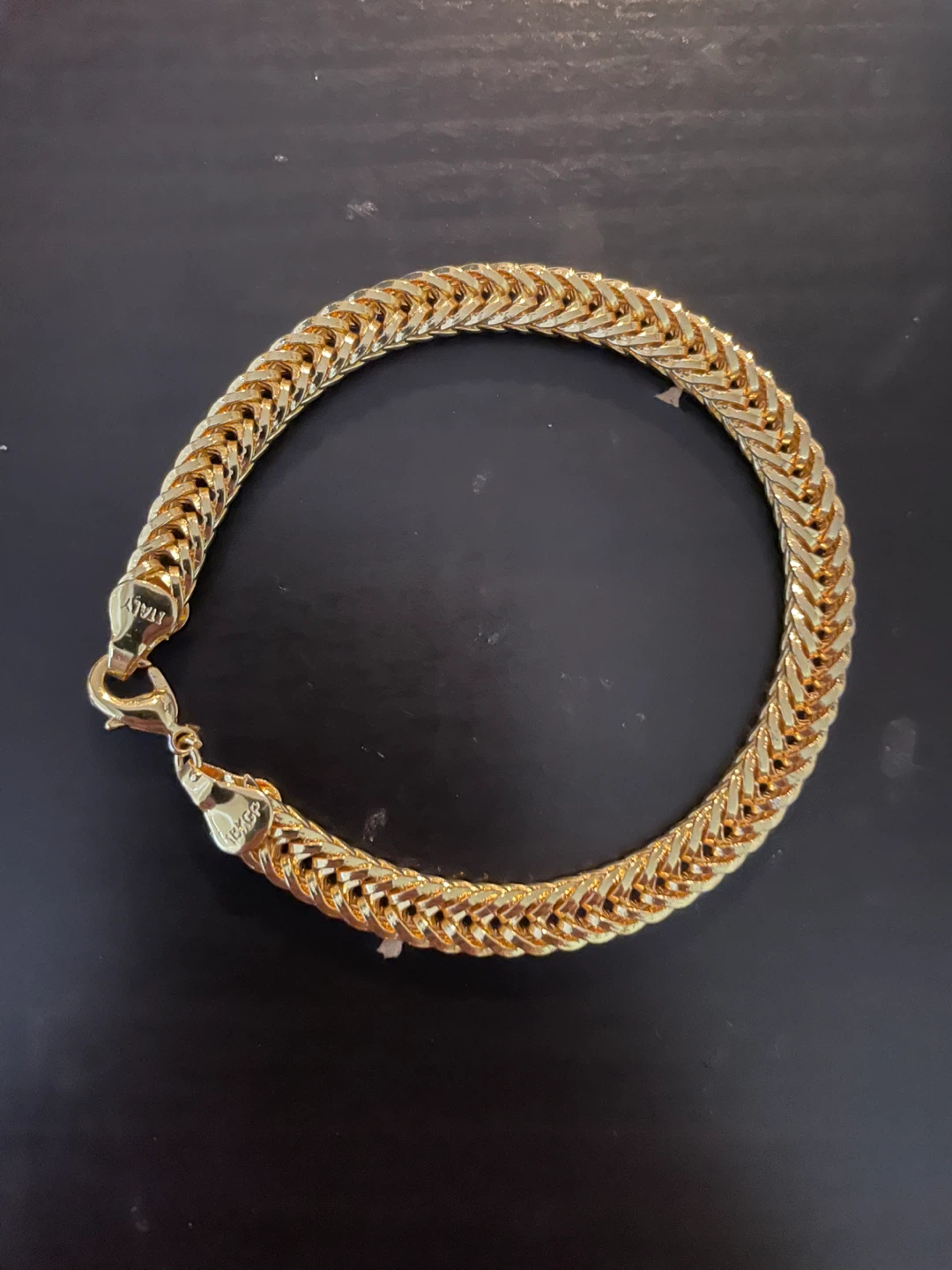 18K Italy Gold Plated Chain Bracelet - photo 2