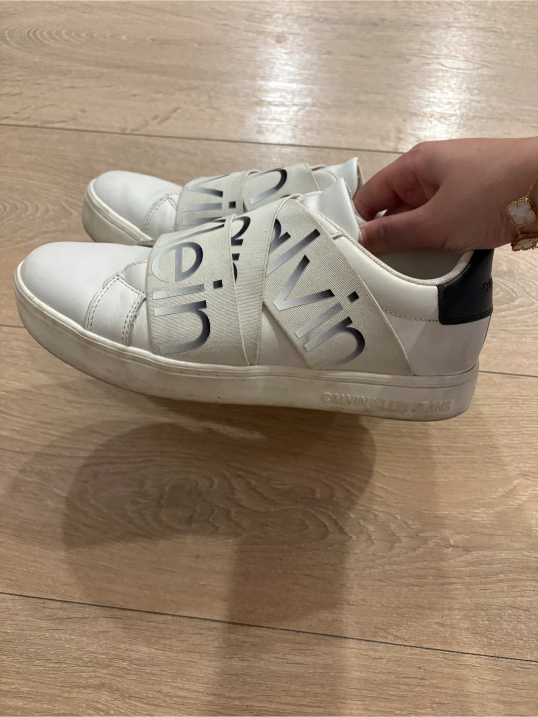 Calvin Klein Jeans White Slip-On Sneakers
