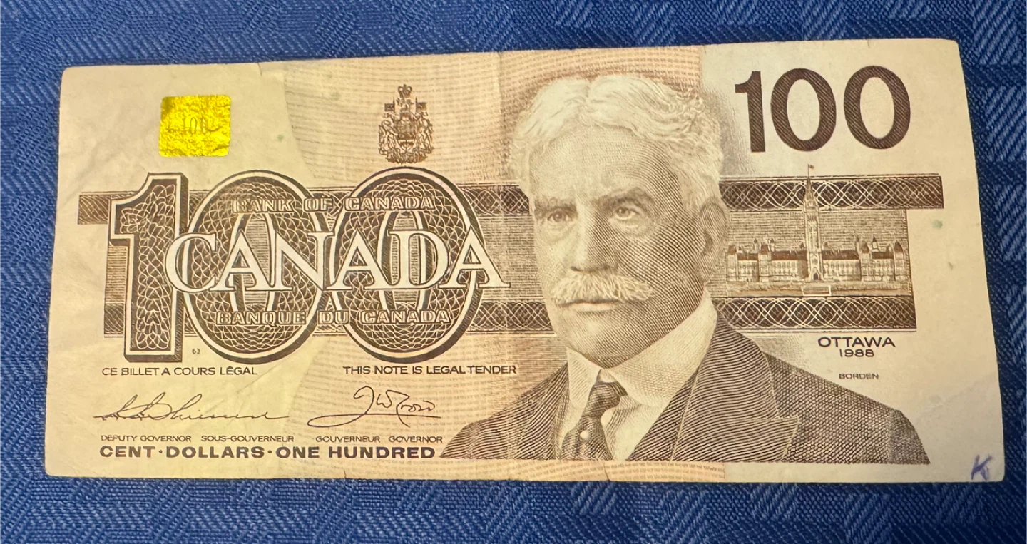 Bank of Canada Banknotes - $2, $10, $20, $100