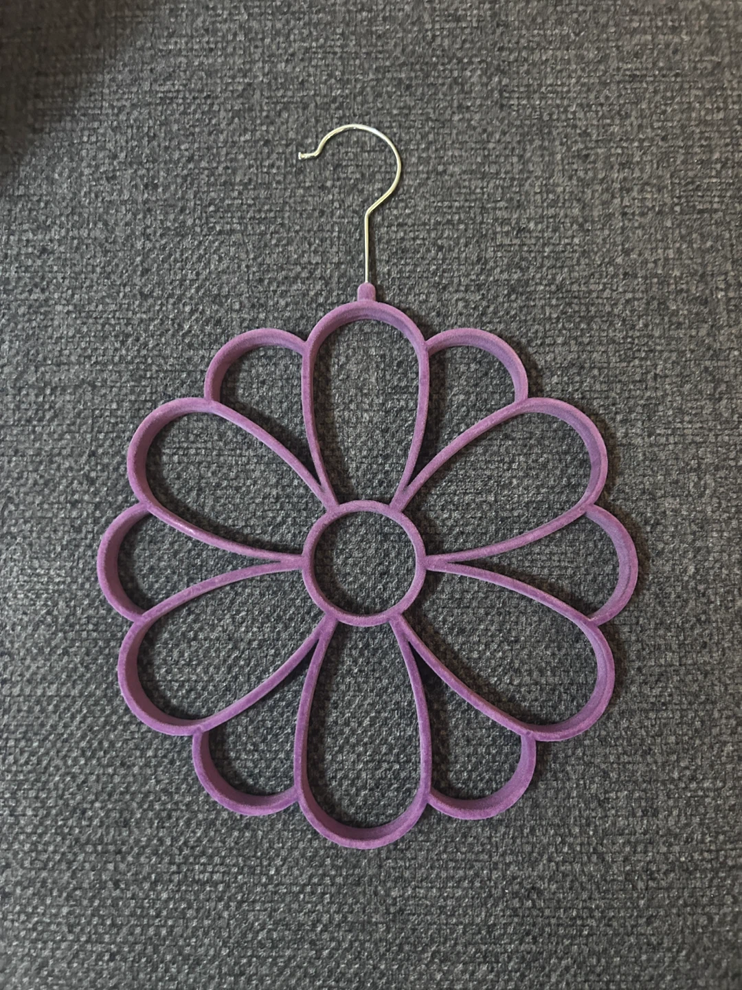 Purple Flower Scarf Hanger
