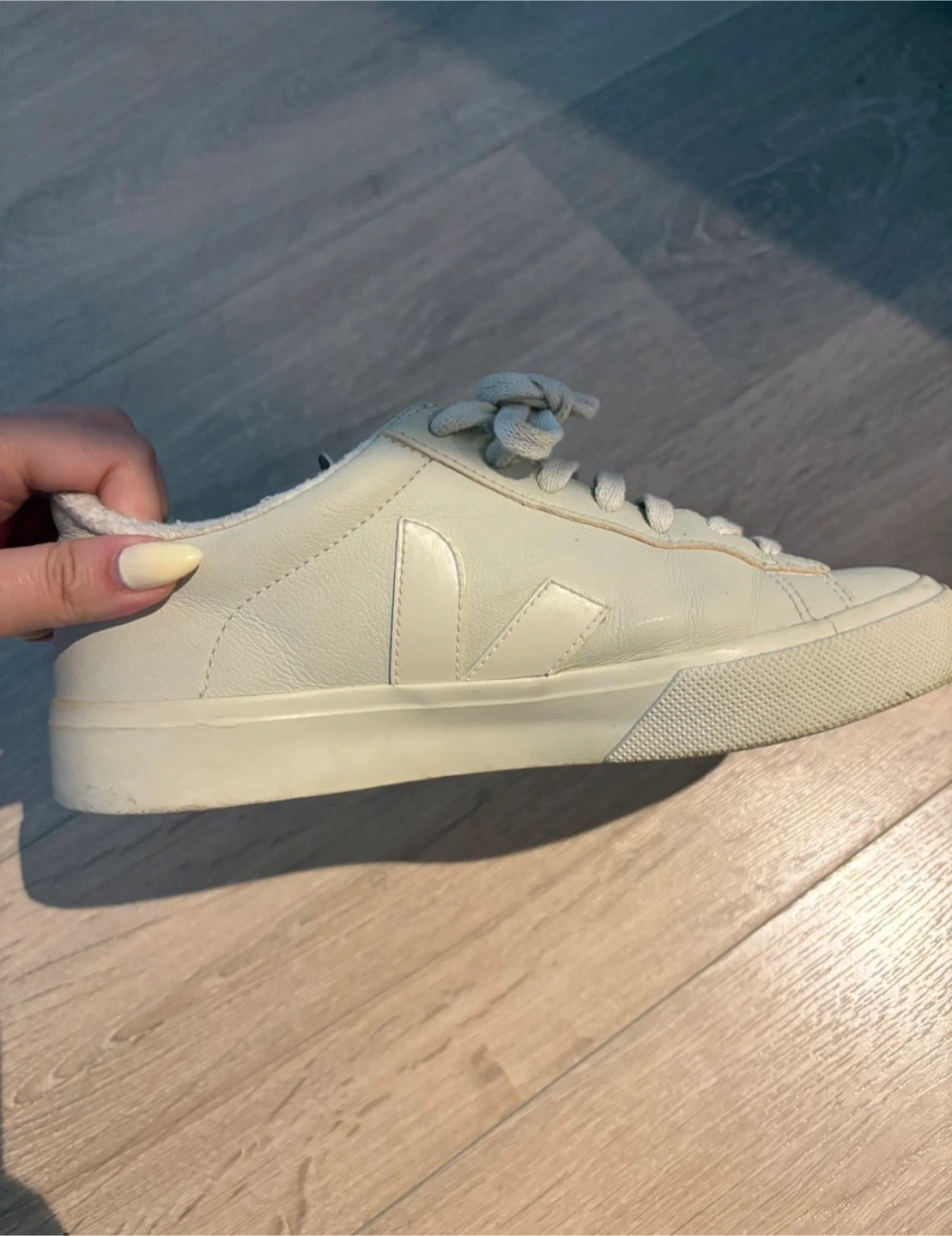 VEJA Cream Leather Sneakers