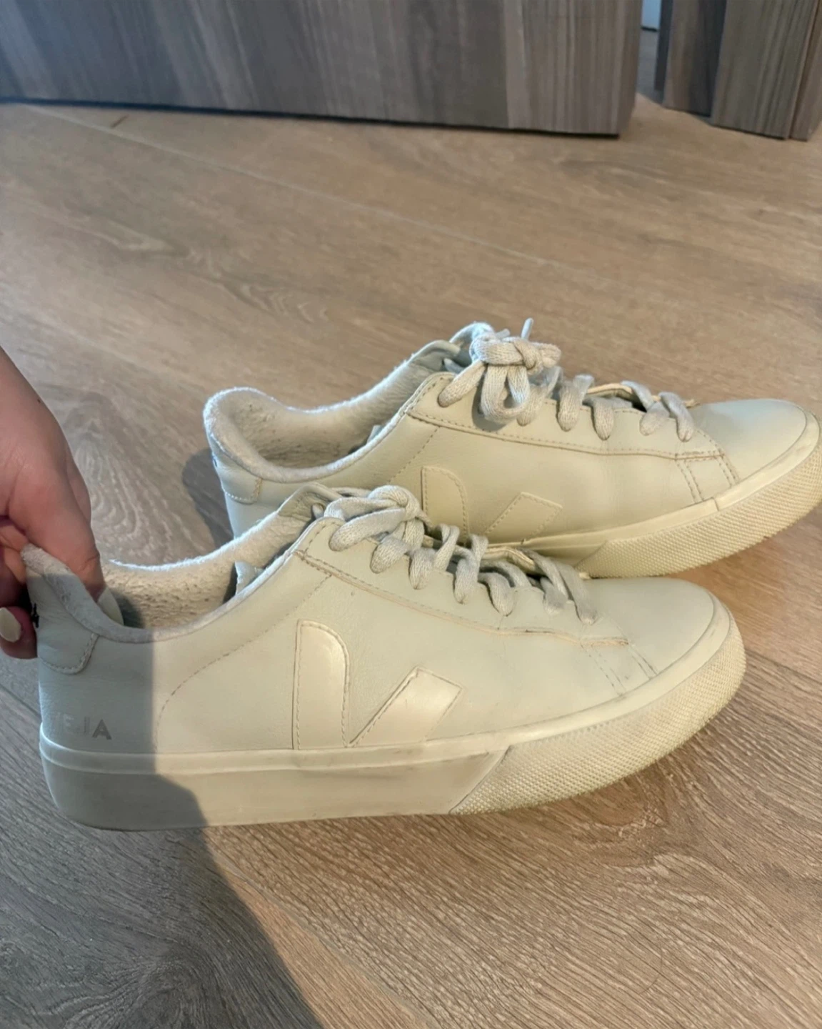 VEJA Cream Leather Sneakers - photo 4