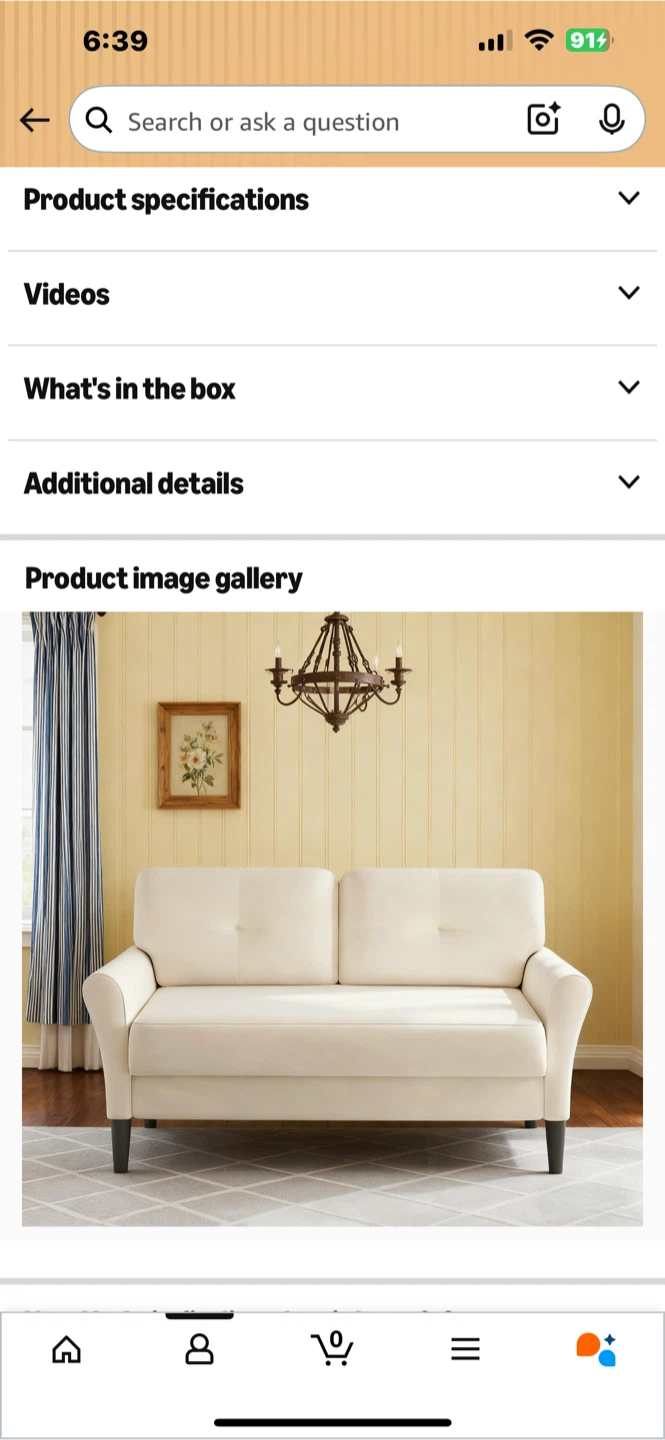 Welzona 48" Loveseat Accent Chair - Beige