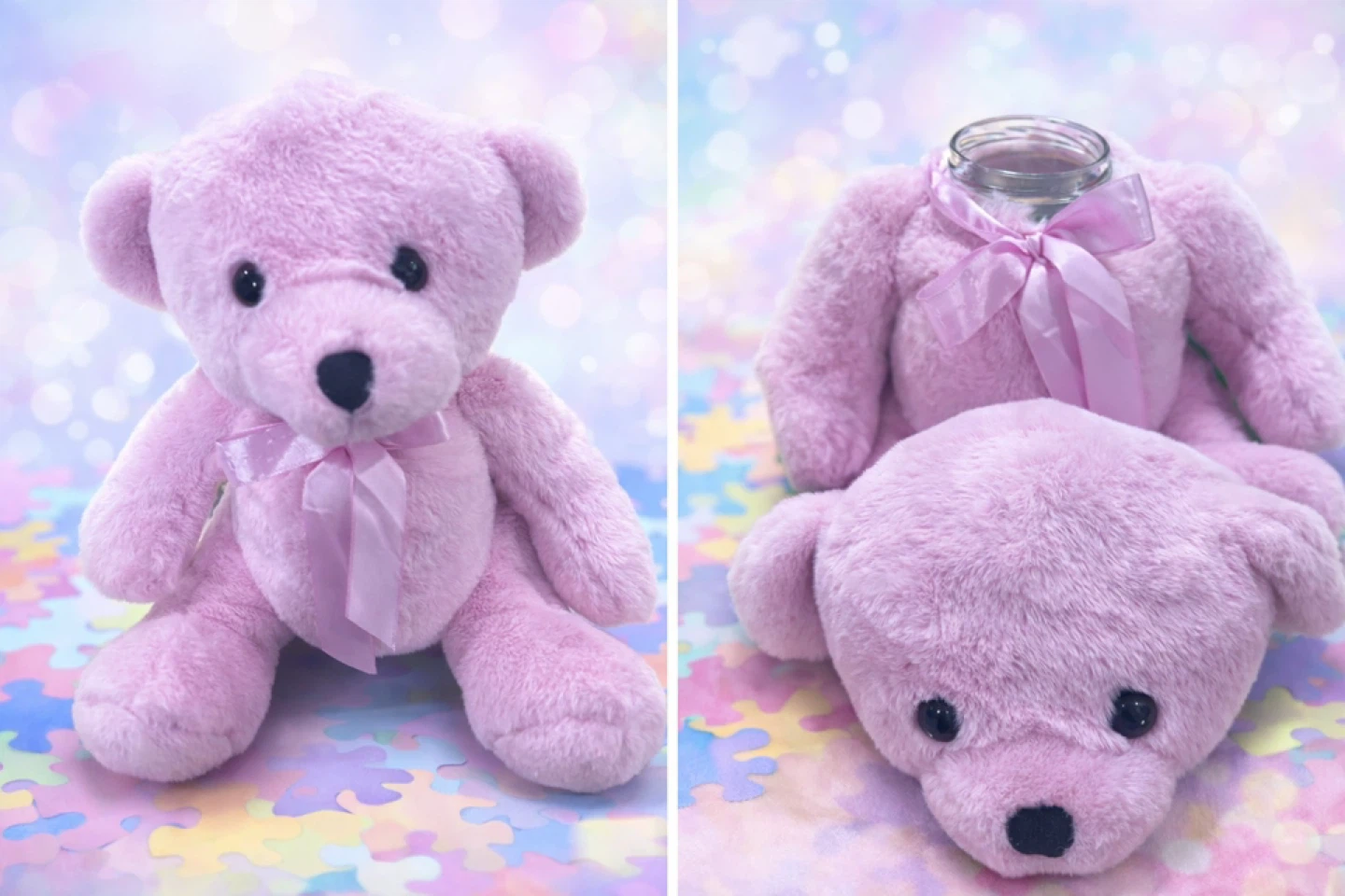 Hide- a-Bear: Pink Teddy Bear Plush with Jar