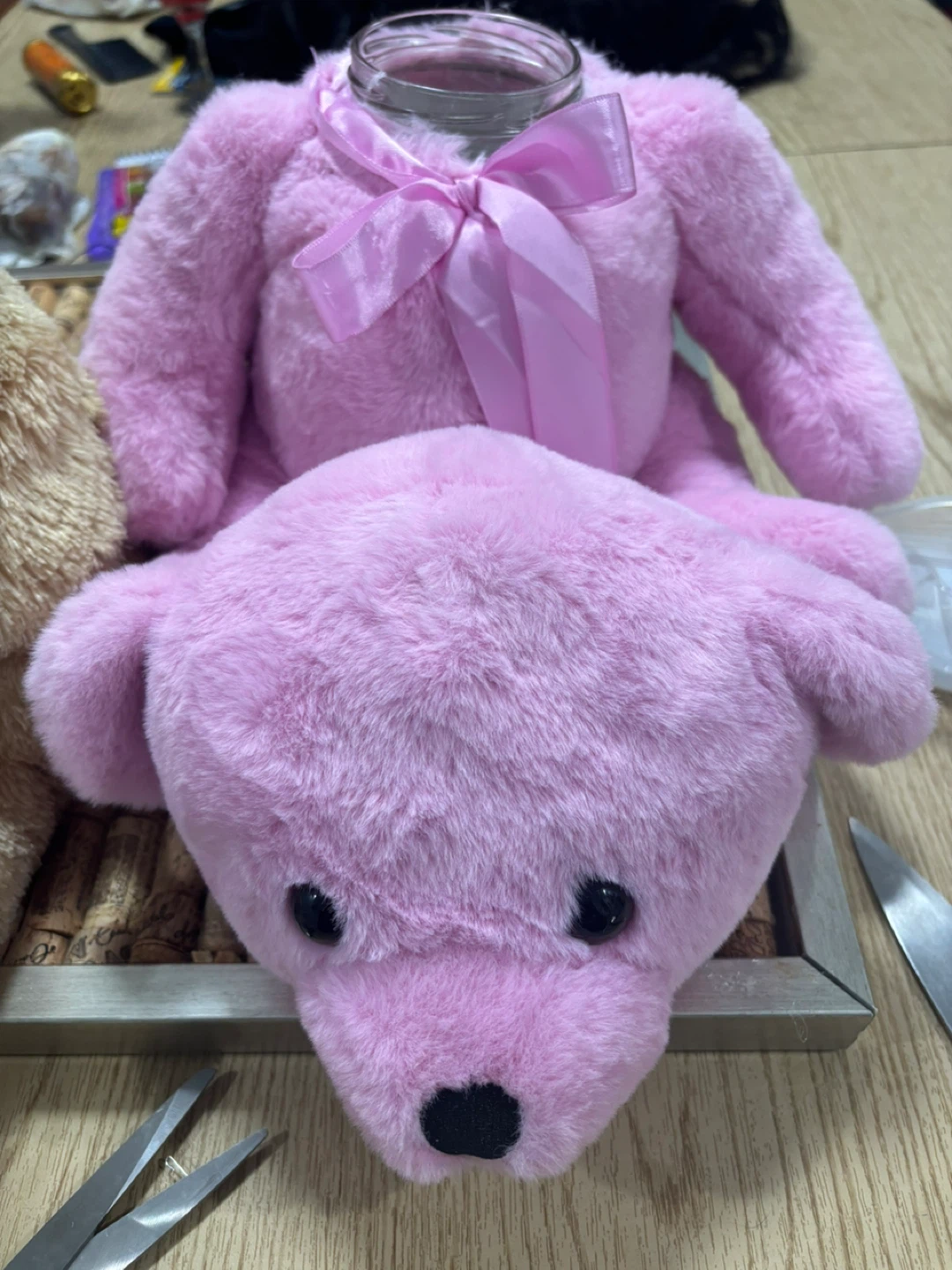 Hide- a-Bear: Pink Teddy Bear Plush with Jar - photo 2