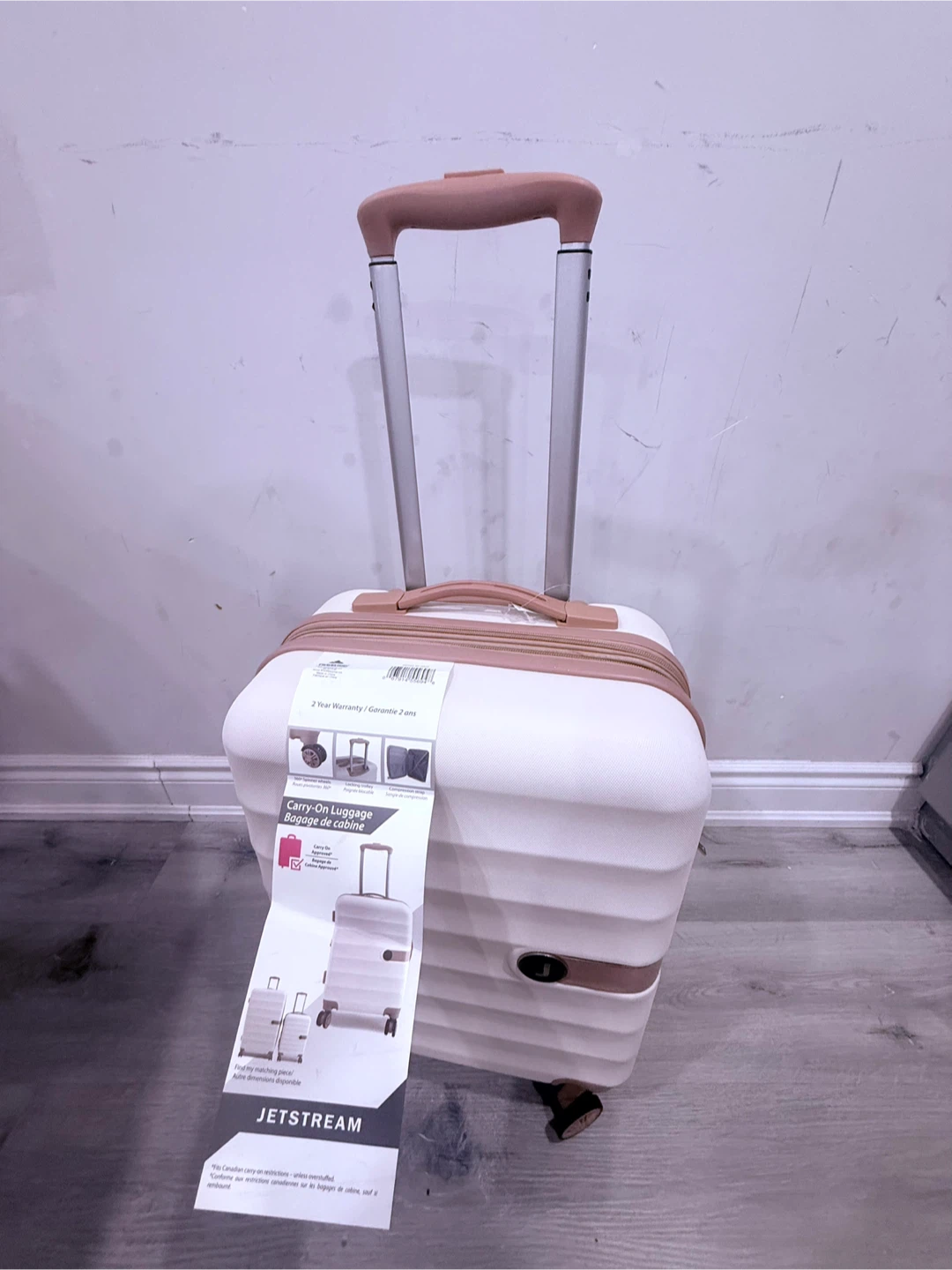 Jetstream Carry-On Spinner Luggage - White/Rose Gold - photo 3
