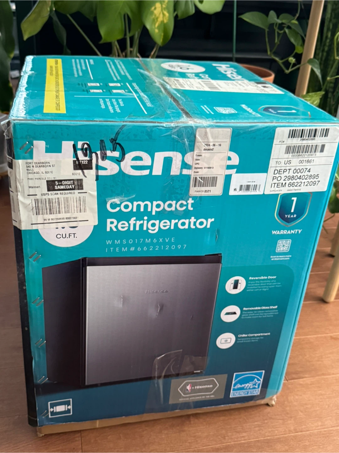 Hisense Single Door Mini Fridge, Silver, WMS017M6XVE - photo 4