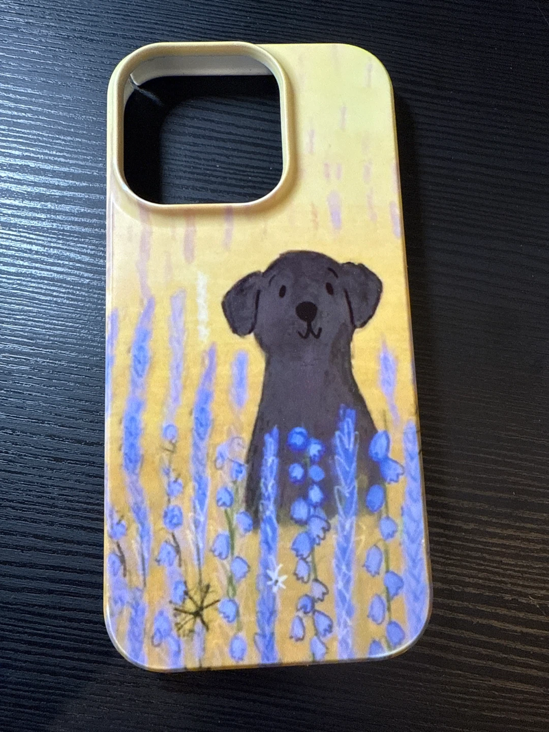 iPhone 16 Pro Case with Black Lab in Lavender Field