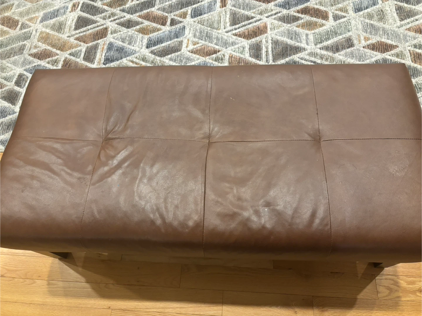 Brown Tufted Ottoman Bench - photo 5