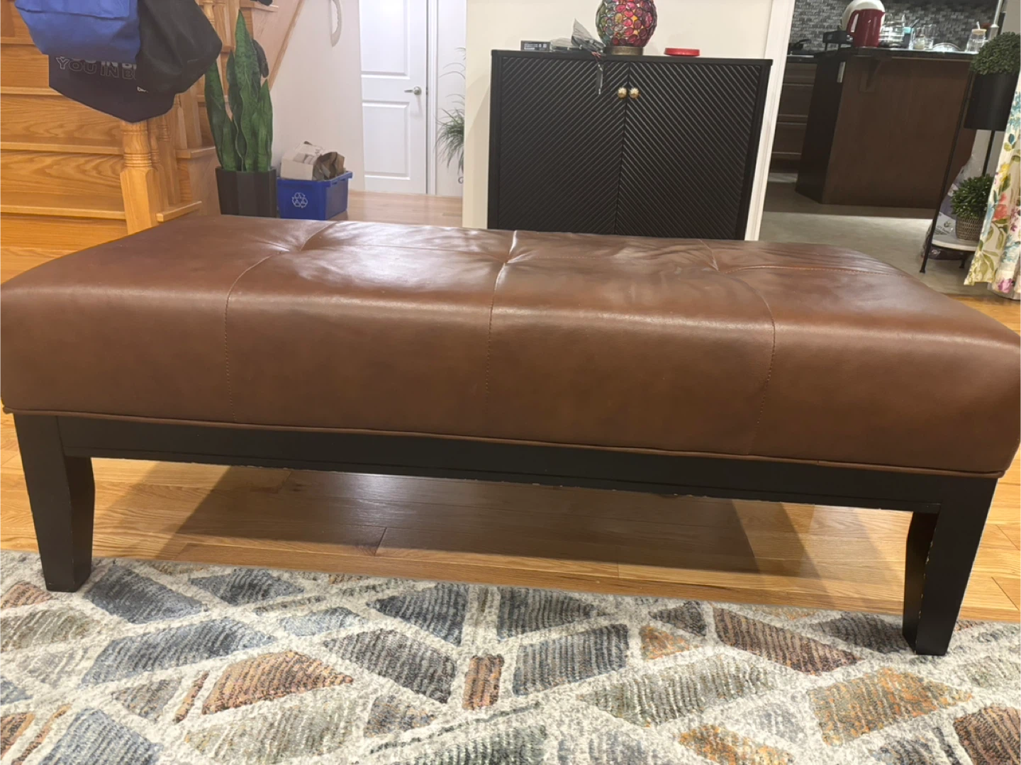 Brown Tufted Ottoman Bench - photo 3