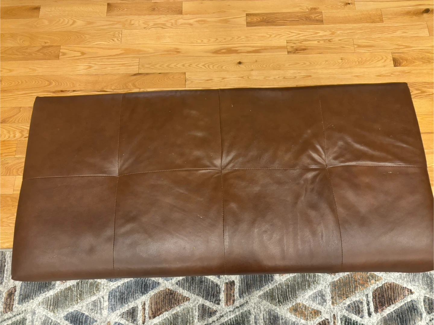 Brown Tufted Ottoman Bench - photo 2