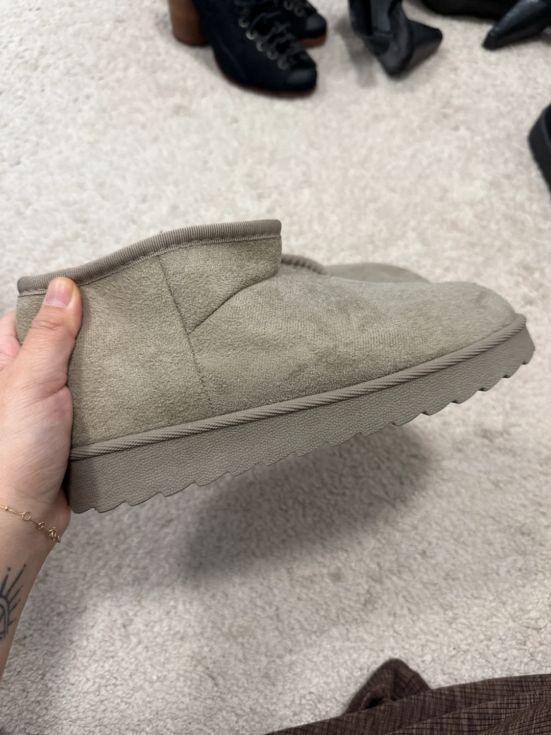 Women's Lined Booties - Taupe