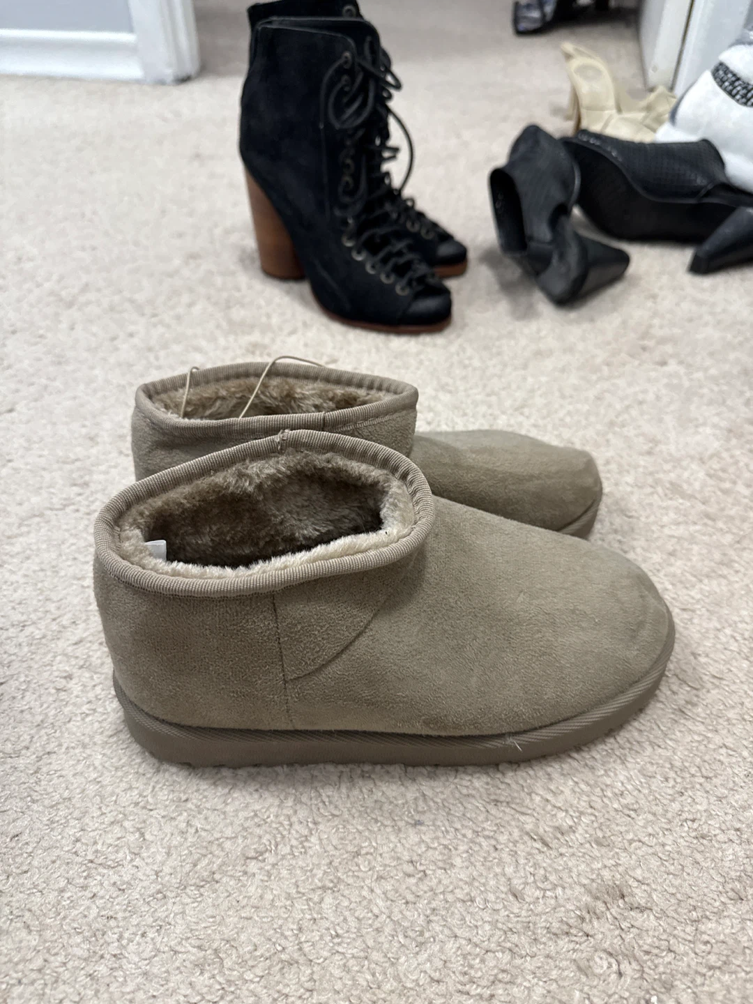 Women's Lined Booties - Taupe - photo 2