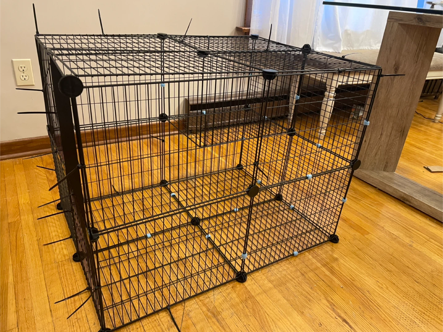 Black Wire Pet Playpen Kennel Crate