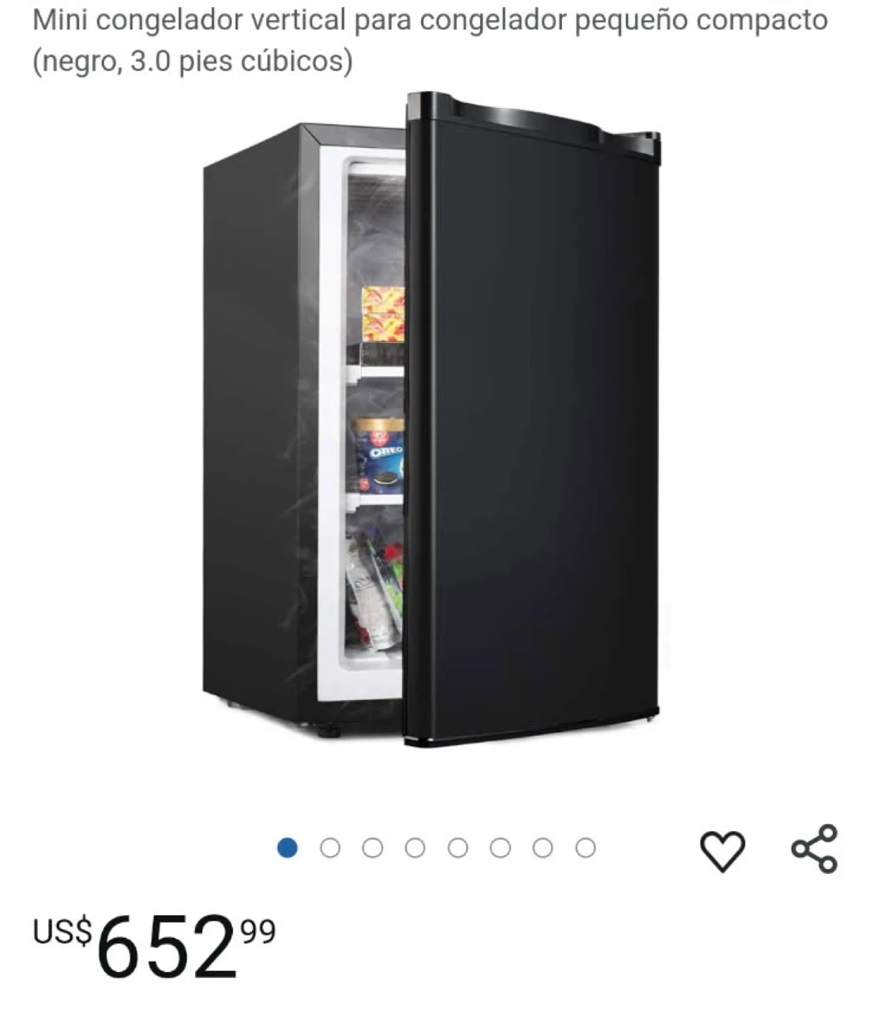 Black Compact Freezer - 3.0 Cu Ft