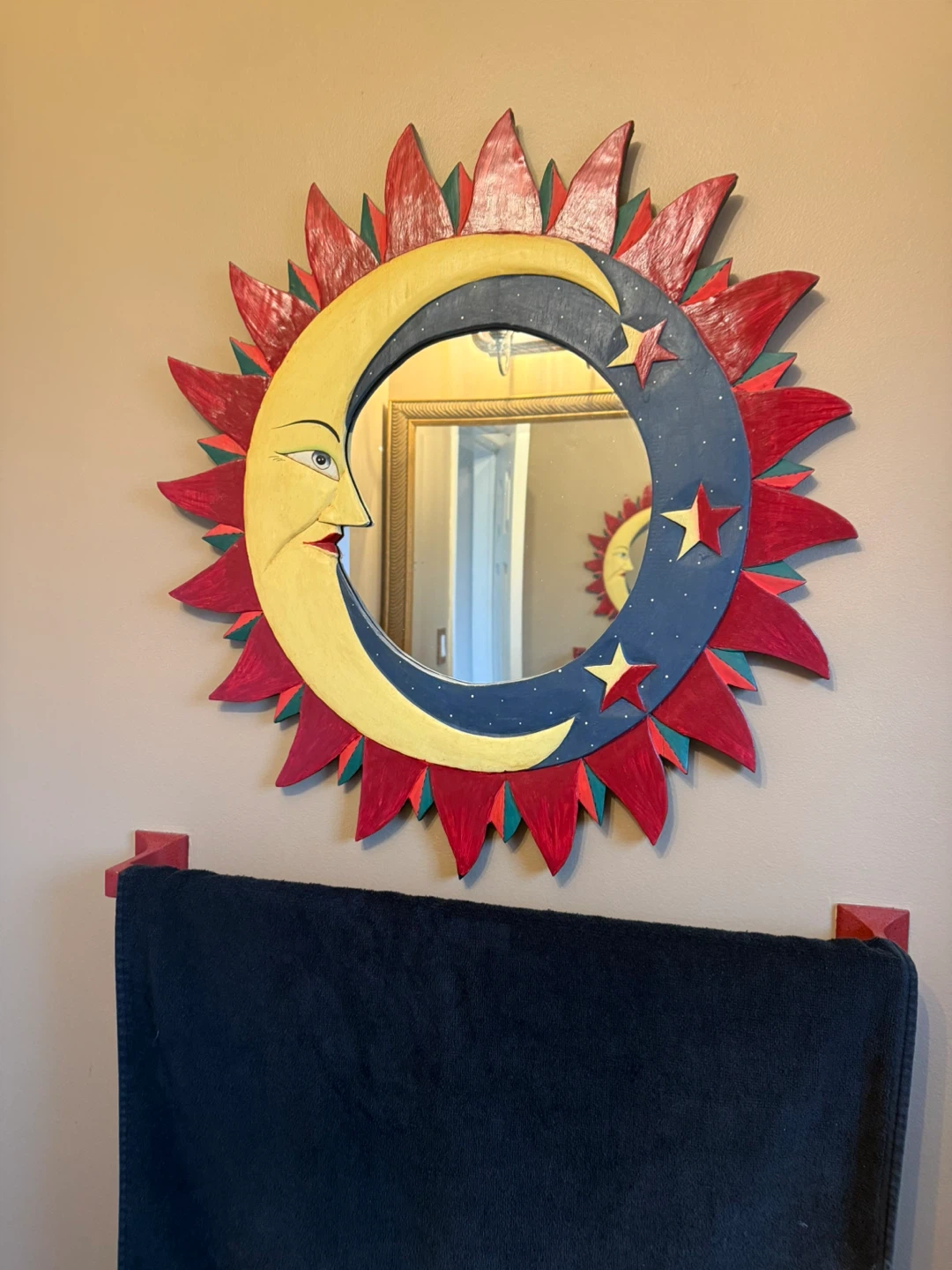 LARGE Celestial Sun & Moon Star Mirror
