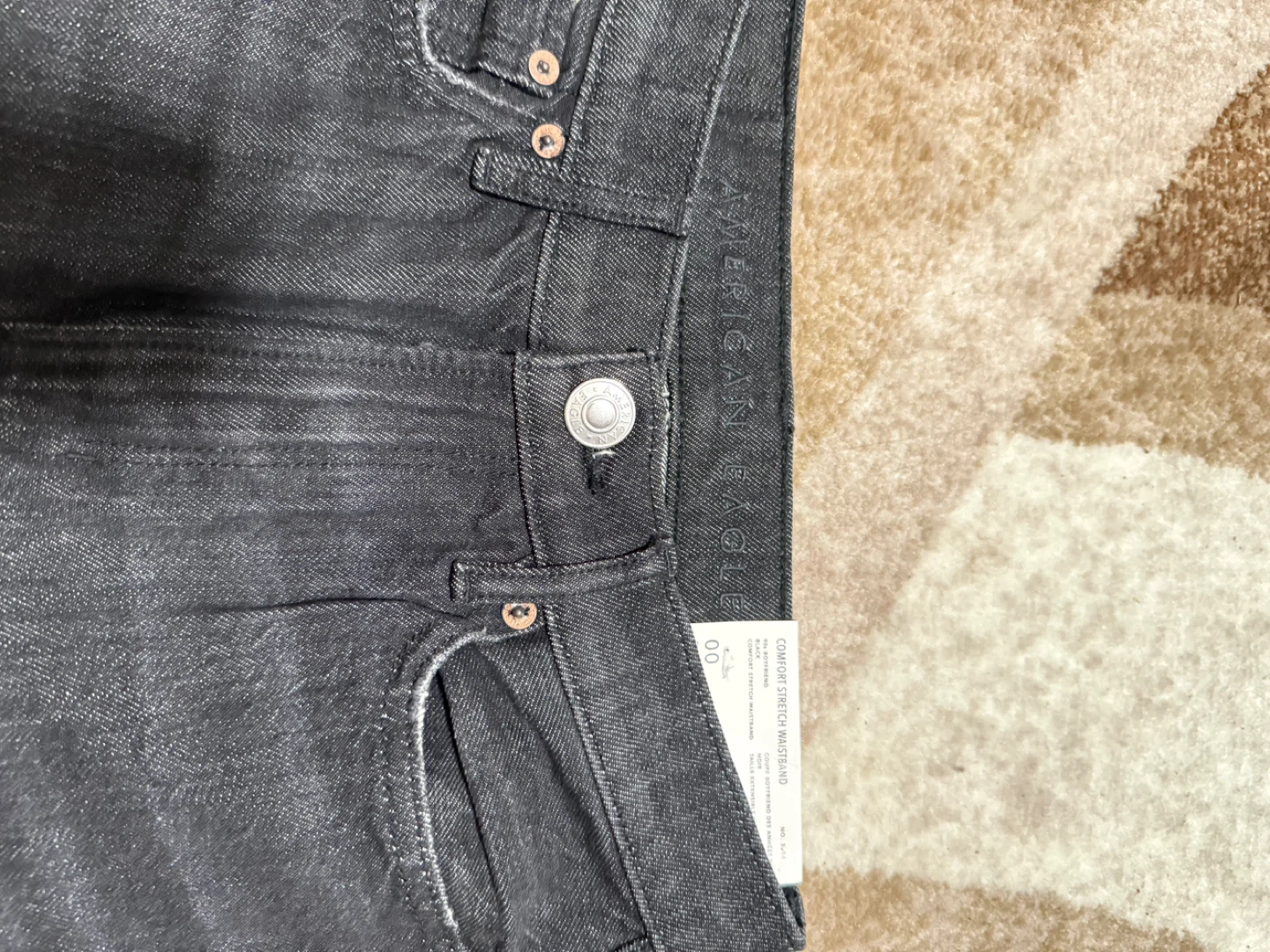 American Eagle 90's Boyfriend Jeans Size 00 Black - photo 5