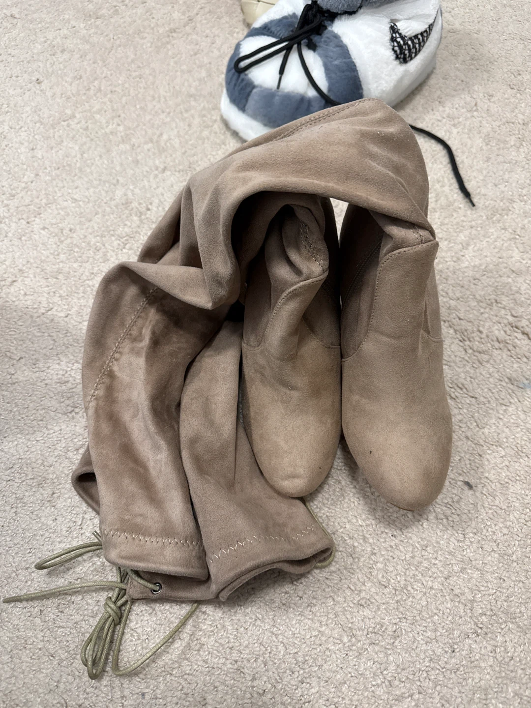 Women's Tan Suede Over-the-Knee Boots Size 7 - photo 2