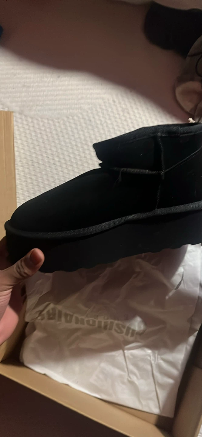 Cushionaire Hippy Platform Boots Black Size 7 - photo 2