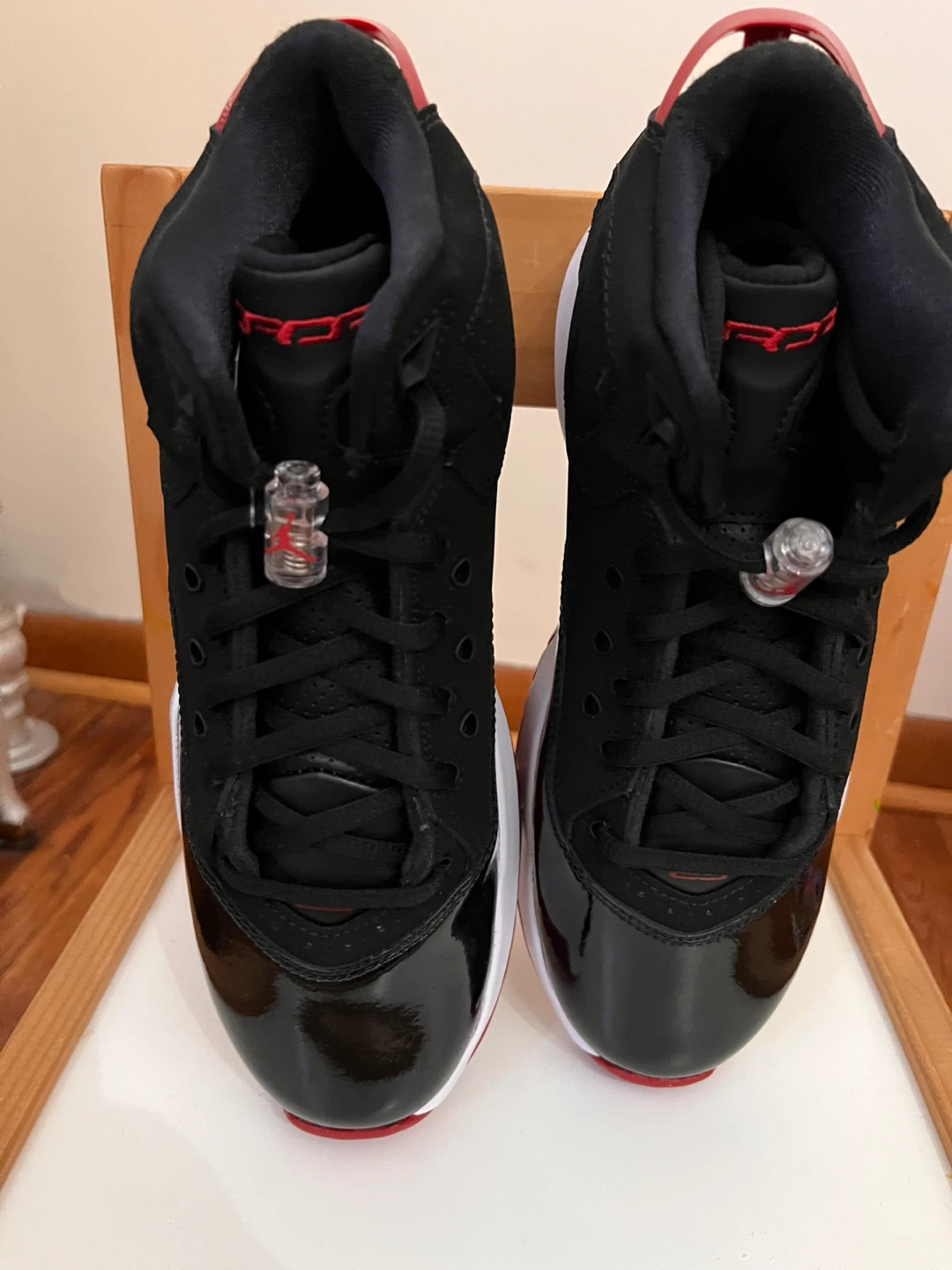 Jordan Black Red Basketball Shoes 5.5Y - photo 3