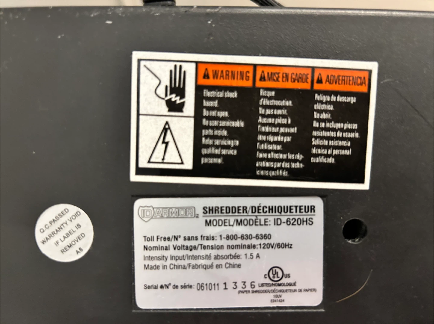 🥕ID Armor Shredder Model ID-620HS - photo 2