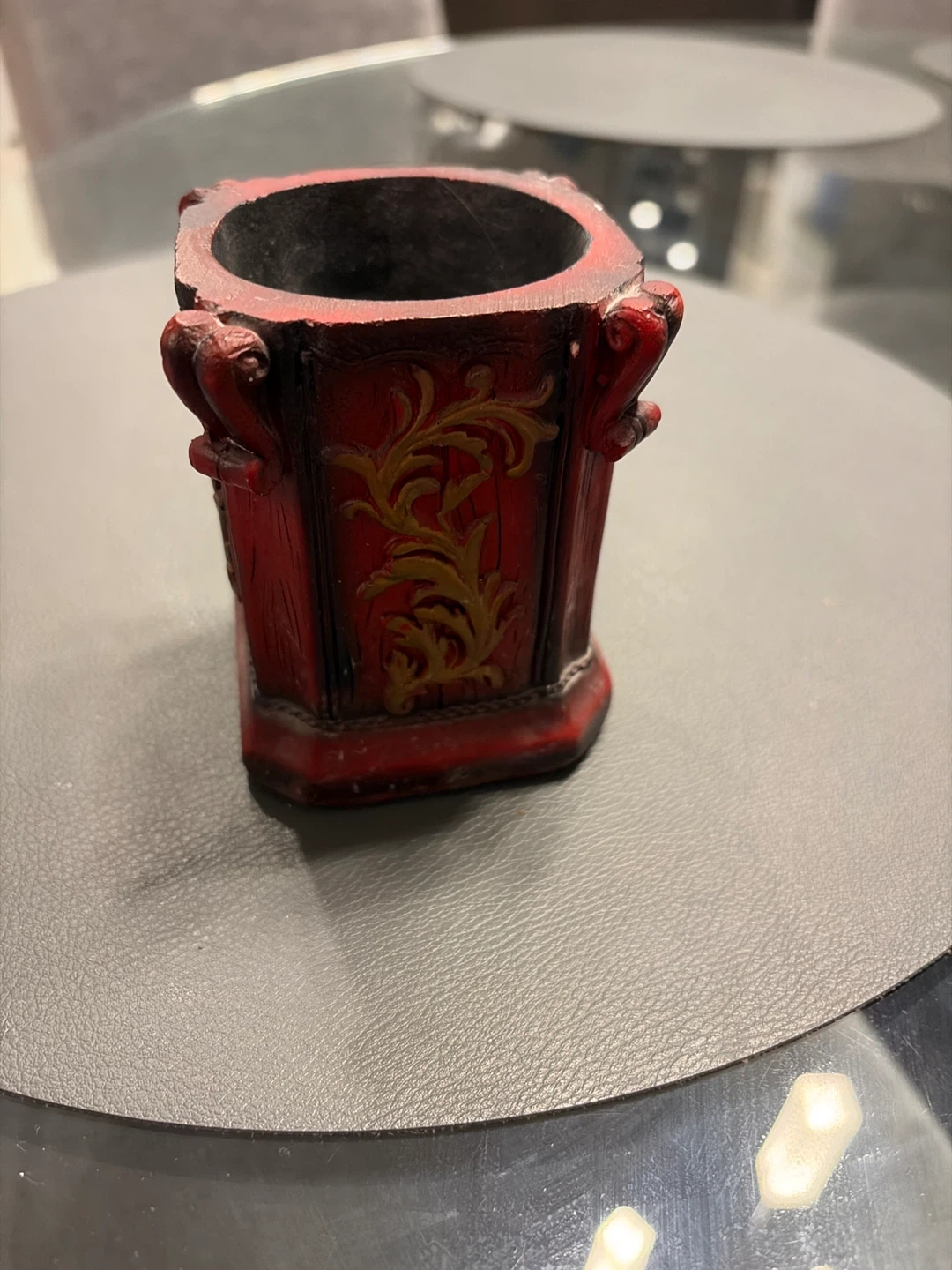 Decorative Red and Gold Holder