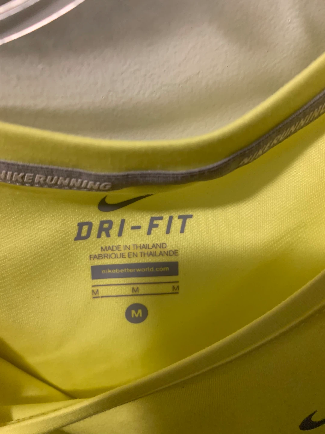 Nike Dri-FIT Running T-Shirt - Yellow - Medium - photo 2
