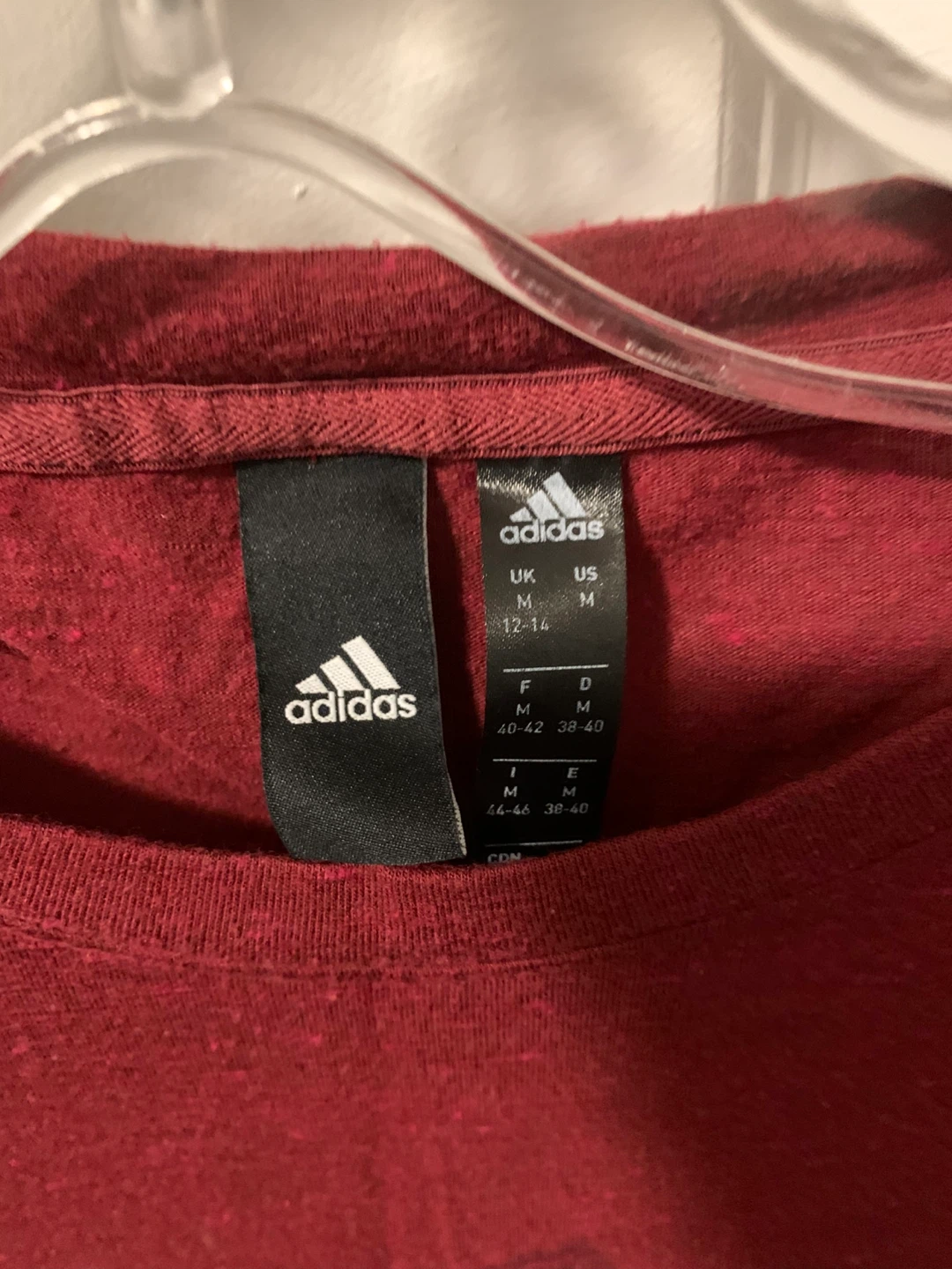 Adidas Sleeveless Tank Top - Medium - Burgundy - photo 2
