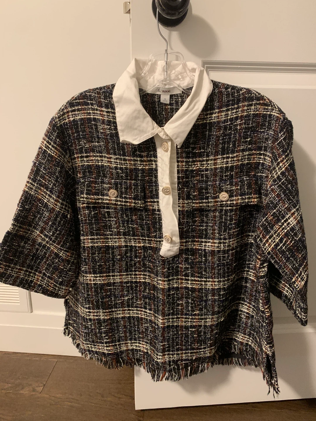 SJ Wani Tweed Button-Up Shirt