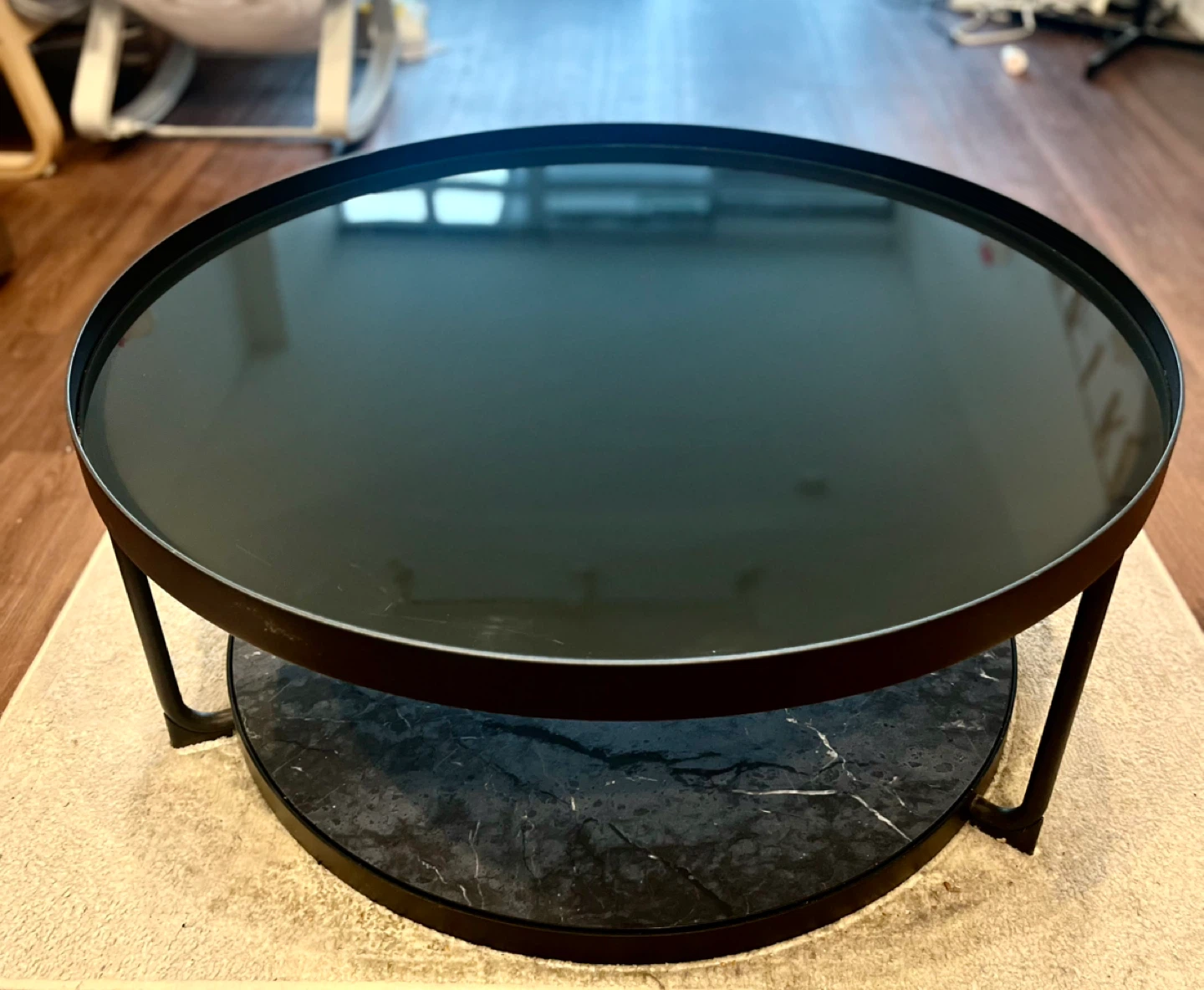 IKEA Round Black Table