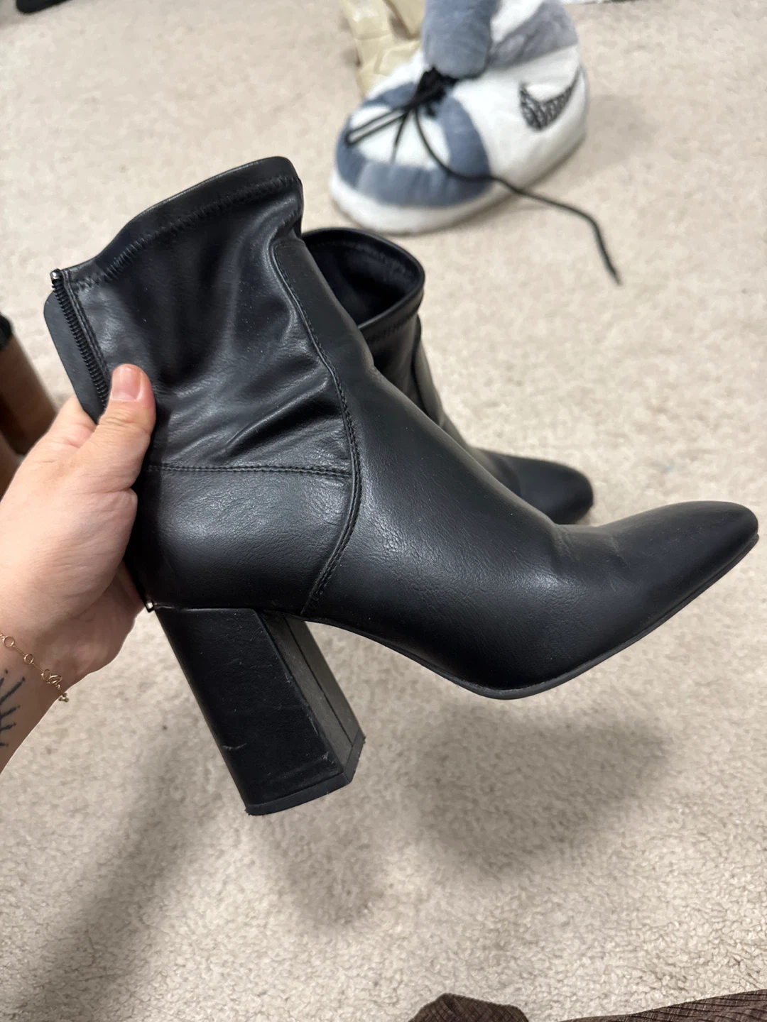 Black Heeled Ankle Boots by Revamped by Sirens
