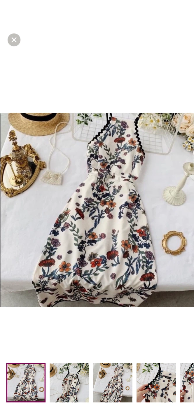 Floral Print Midi Dress with Slit