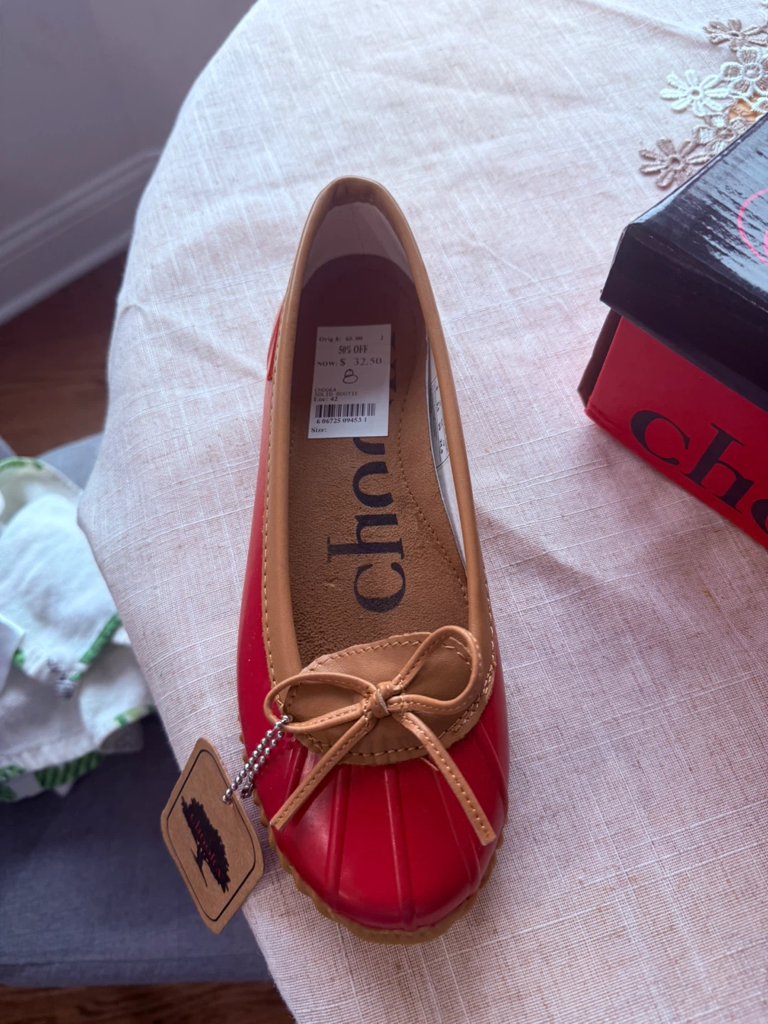 Chooka Red Duck Boots - Size 8 - photo 3
