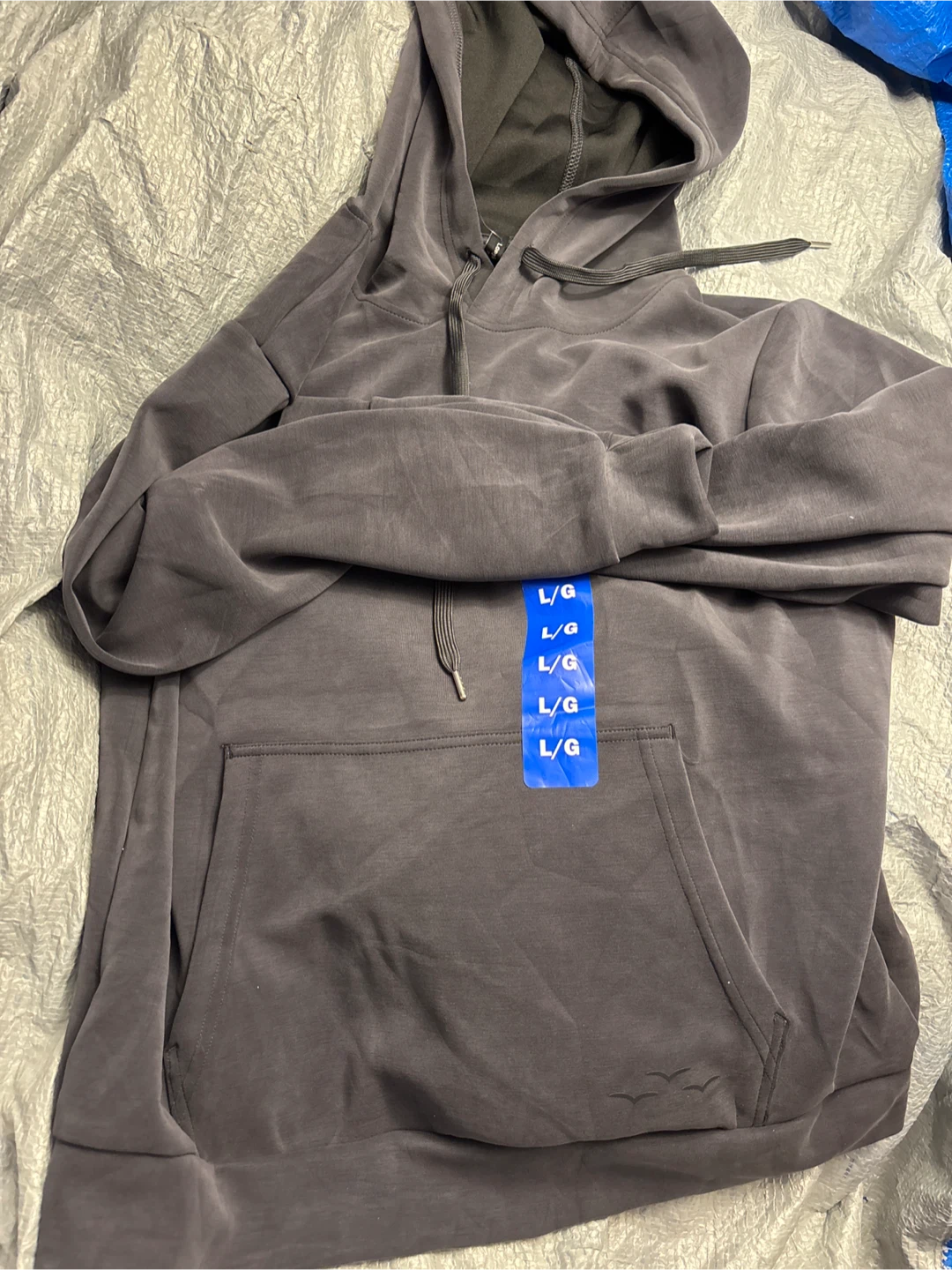 Ladies LAZYAF PANTS Grey Hoodie Size L