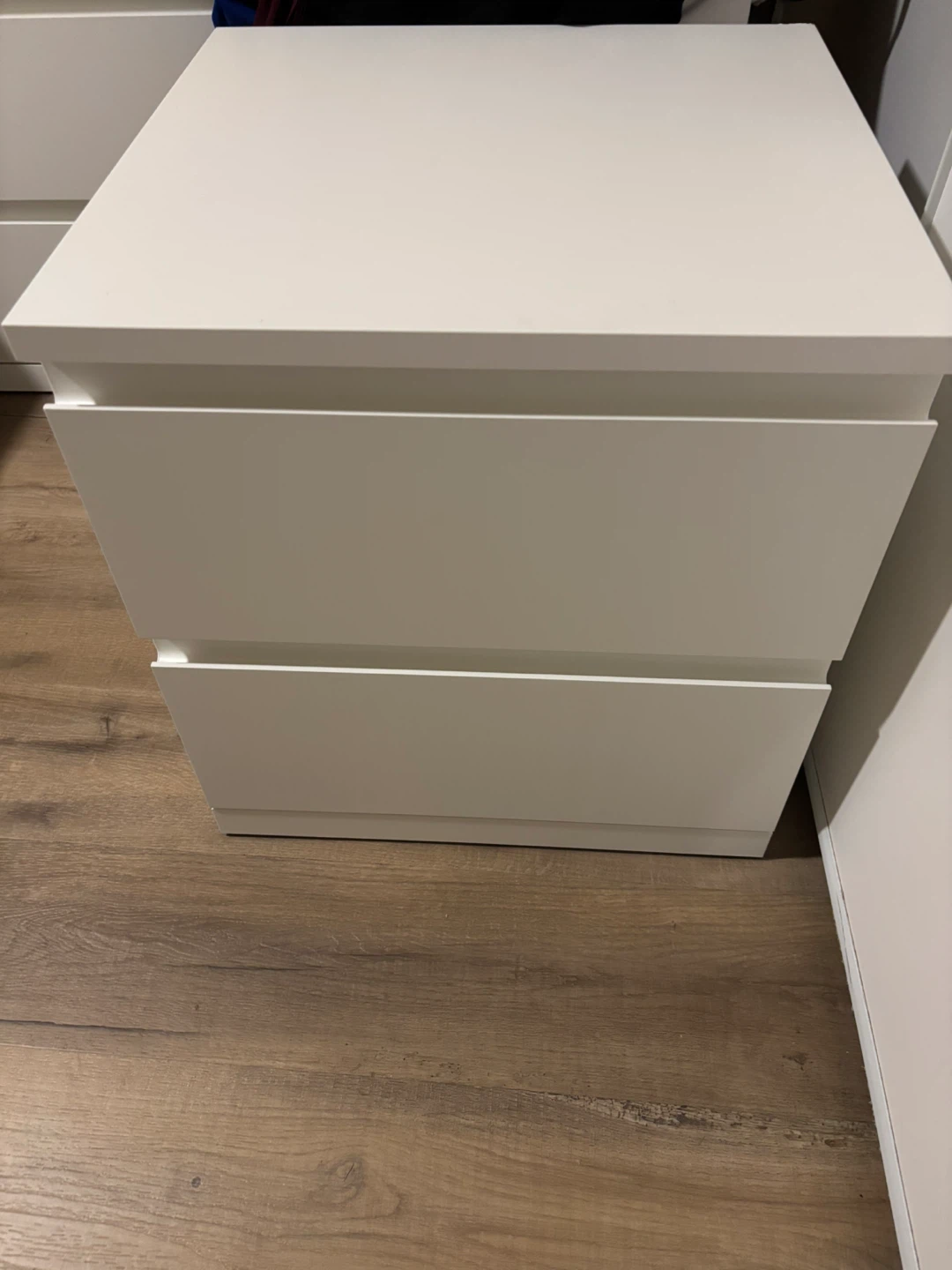 2 IKEA STORKLINTA Nightstands - White, 2 Drawers - photo 2
