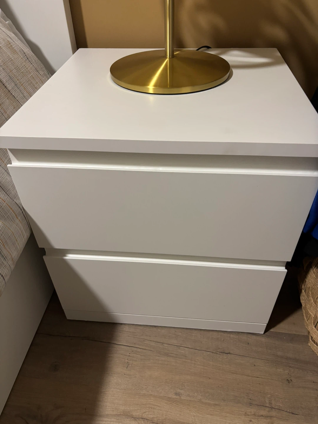 2 IKEA STORKLINTA Nightstands - White, 2 Drawers - photo 3