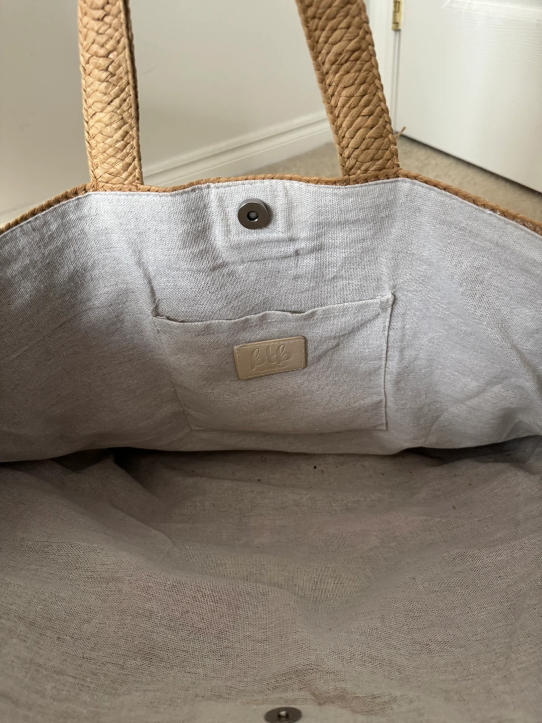 Straw Tote Bag - YOU ME AND THE SEA - photo 2