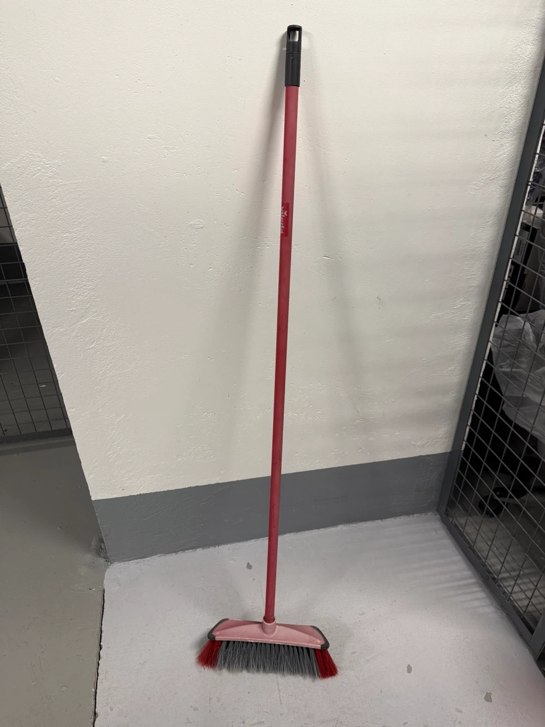 Red Broom with Accents