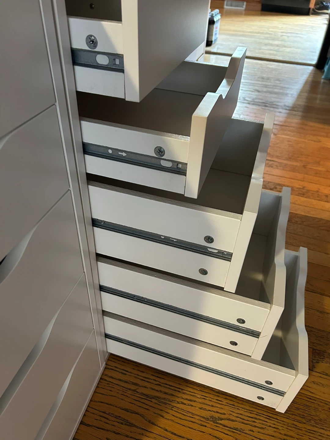 White IKEA Alex style drawer units - photo 3