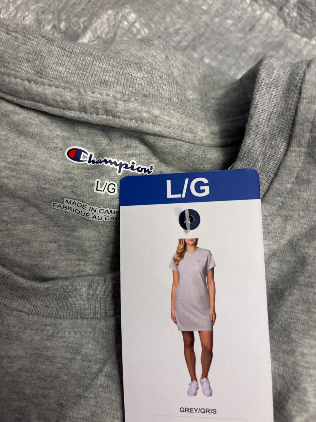 Ladies Champion Grey T-Shirt Dress L/G - photo 2