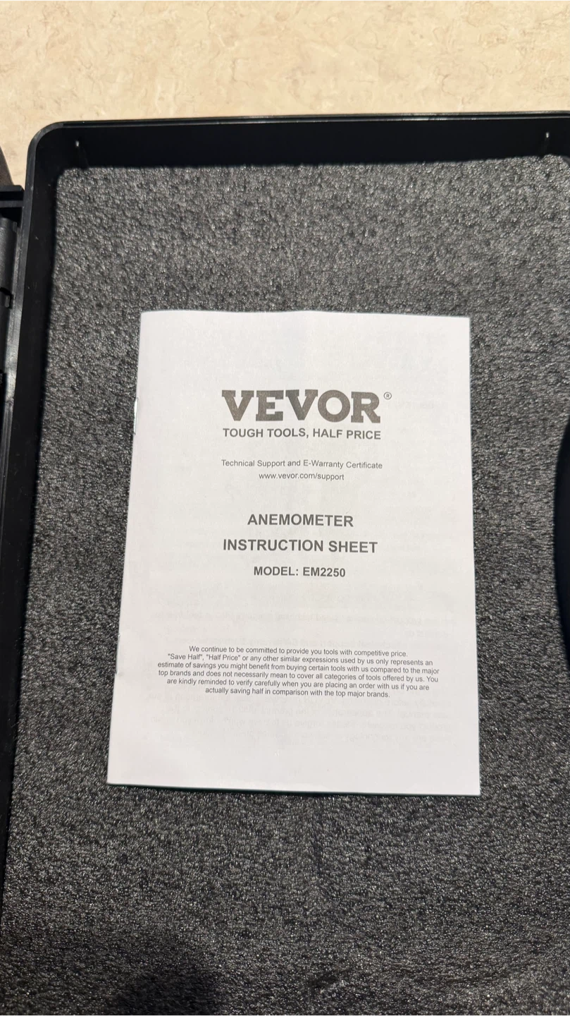 Vevor EM2250 Anemometer Kit with Case - photo 4