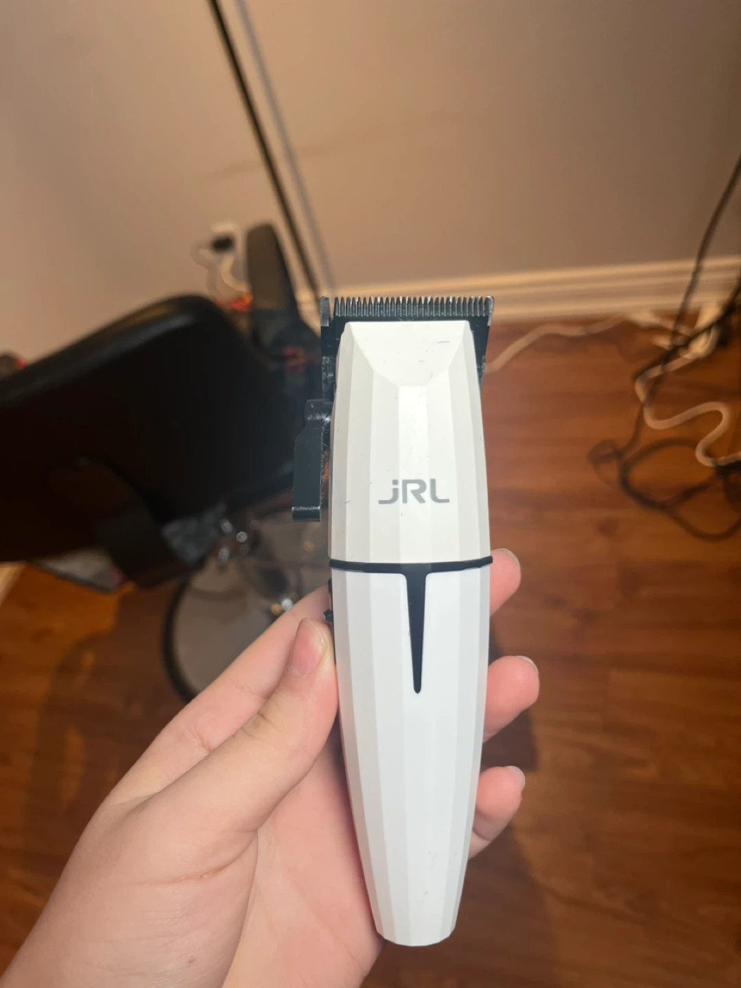 JRL White Cordless Hair Clipper Trimmer
