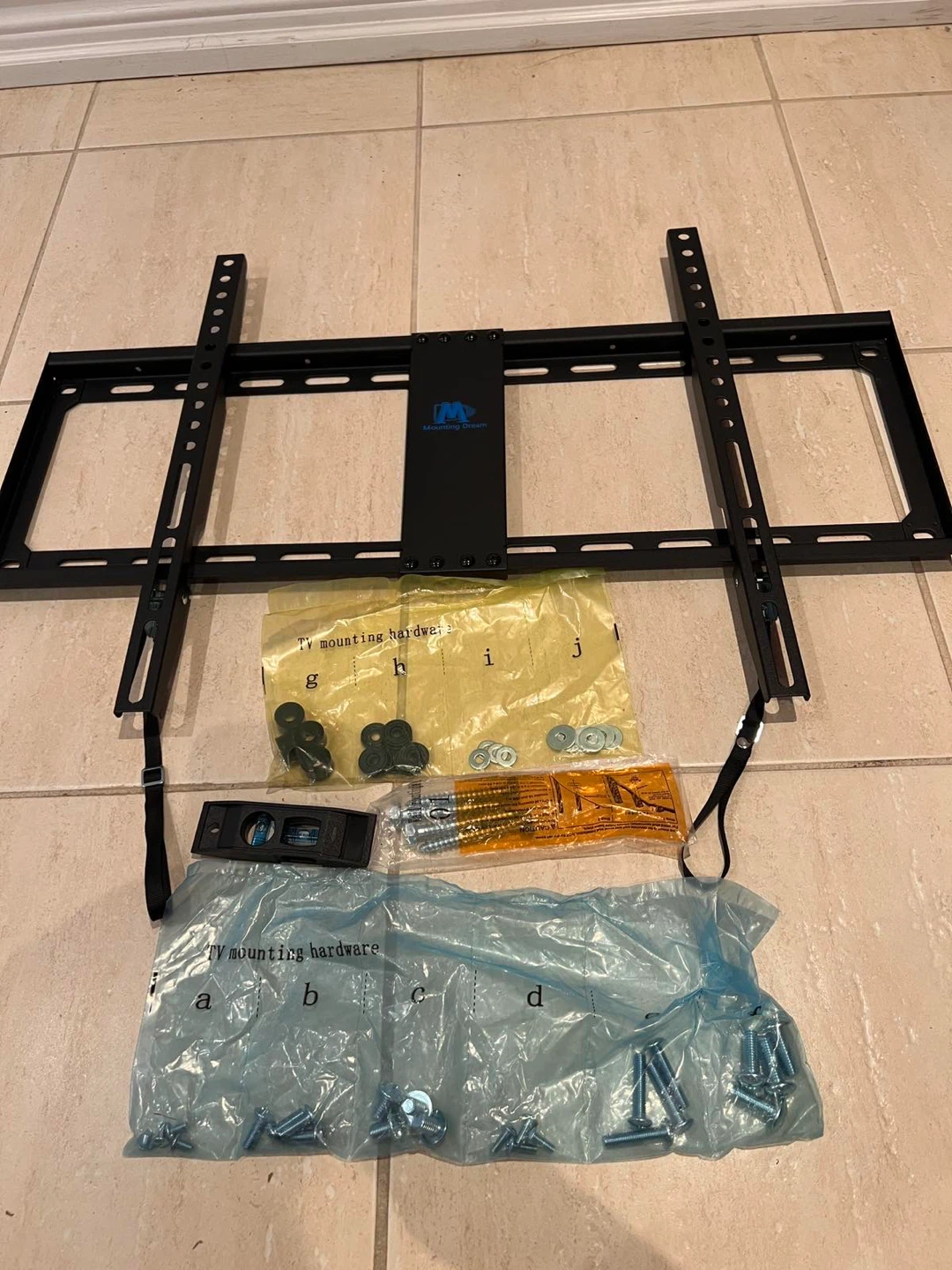 Mounting Dream TV Wall Mount and Hardware