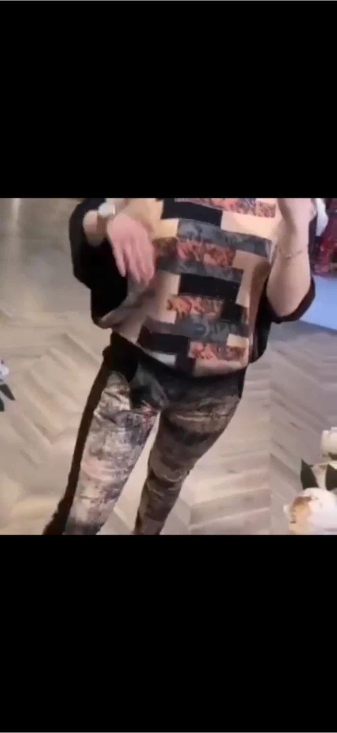 Women's Printed Tunic Top and Pants Set