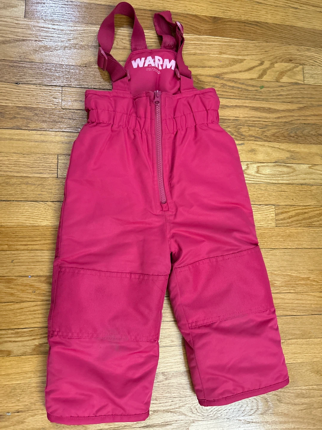 Kids Pink Snow Bib Overalls